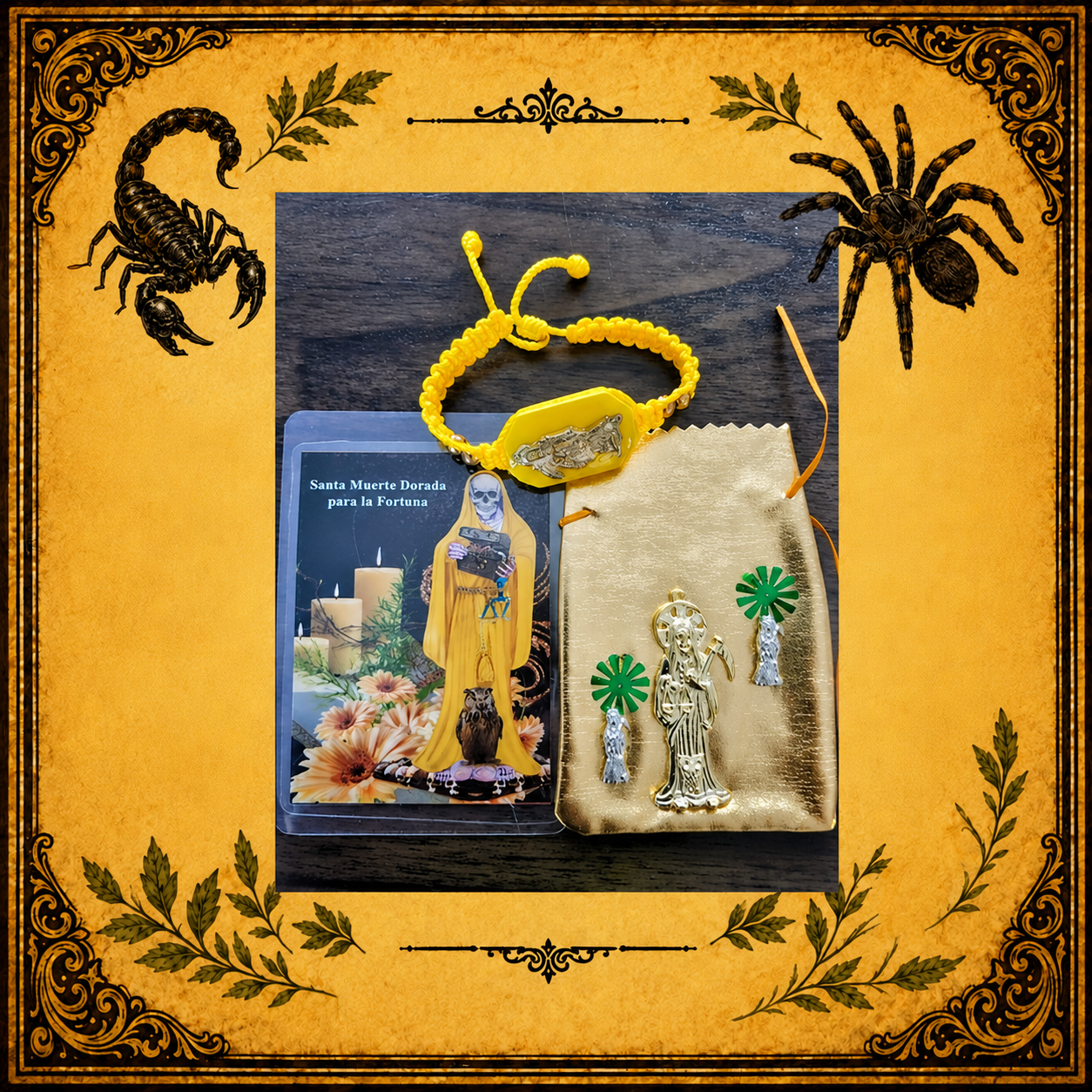 Santa Muerte Dorada Kit