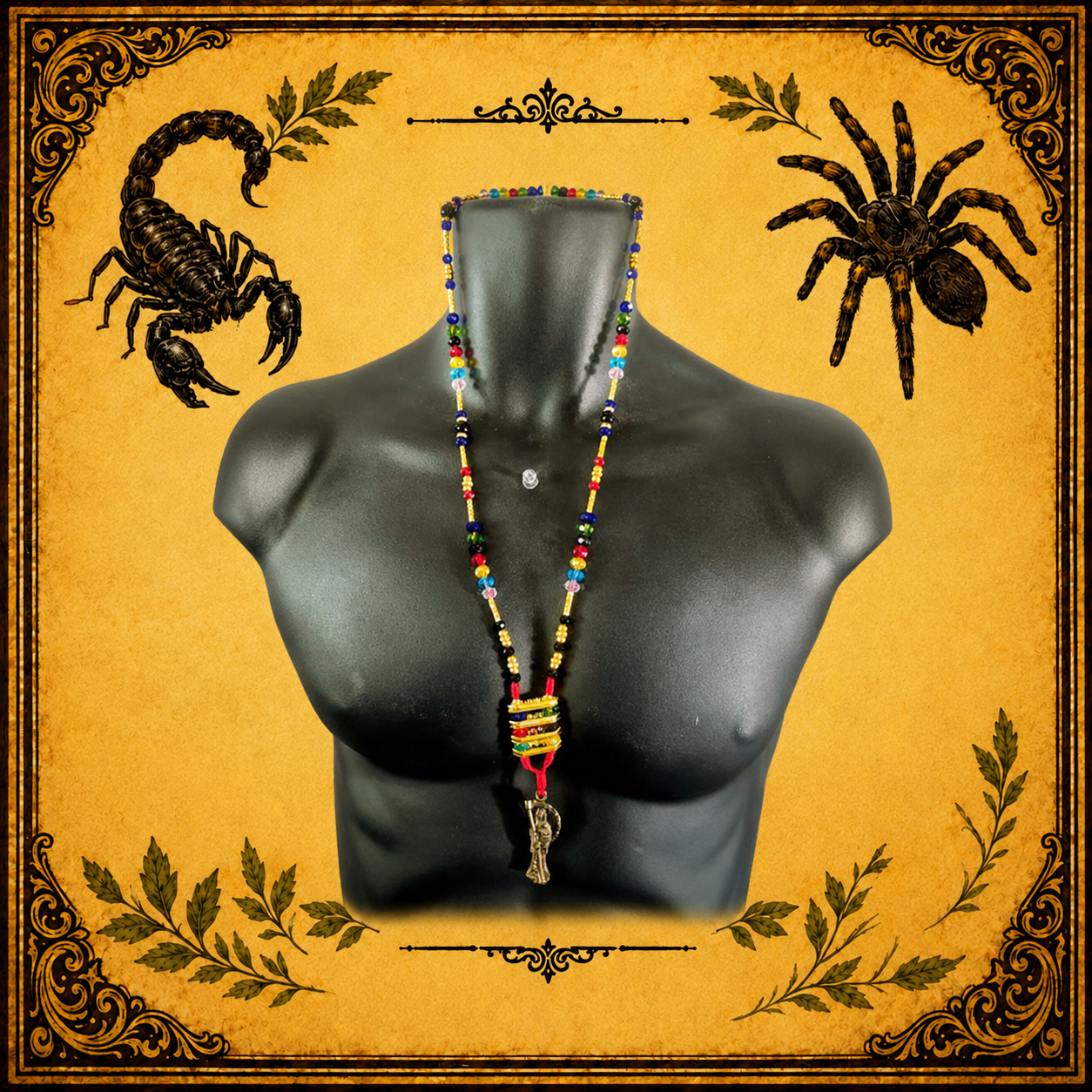 Collar Santa Muerte Dorado