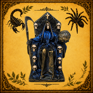 Santa Muerte Azul Trono