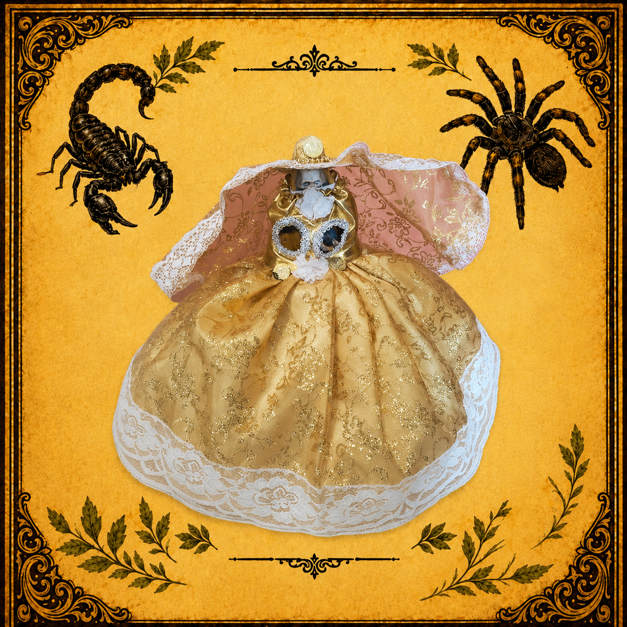 Vestido Santa Muerte Dorado
