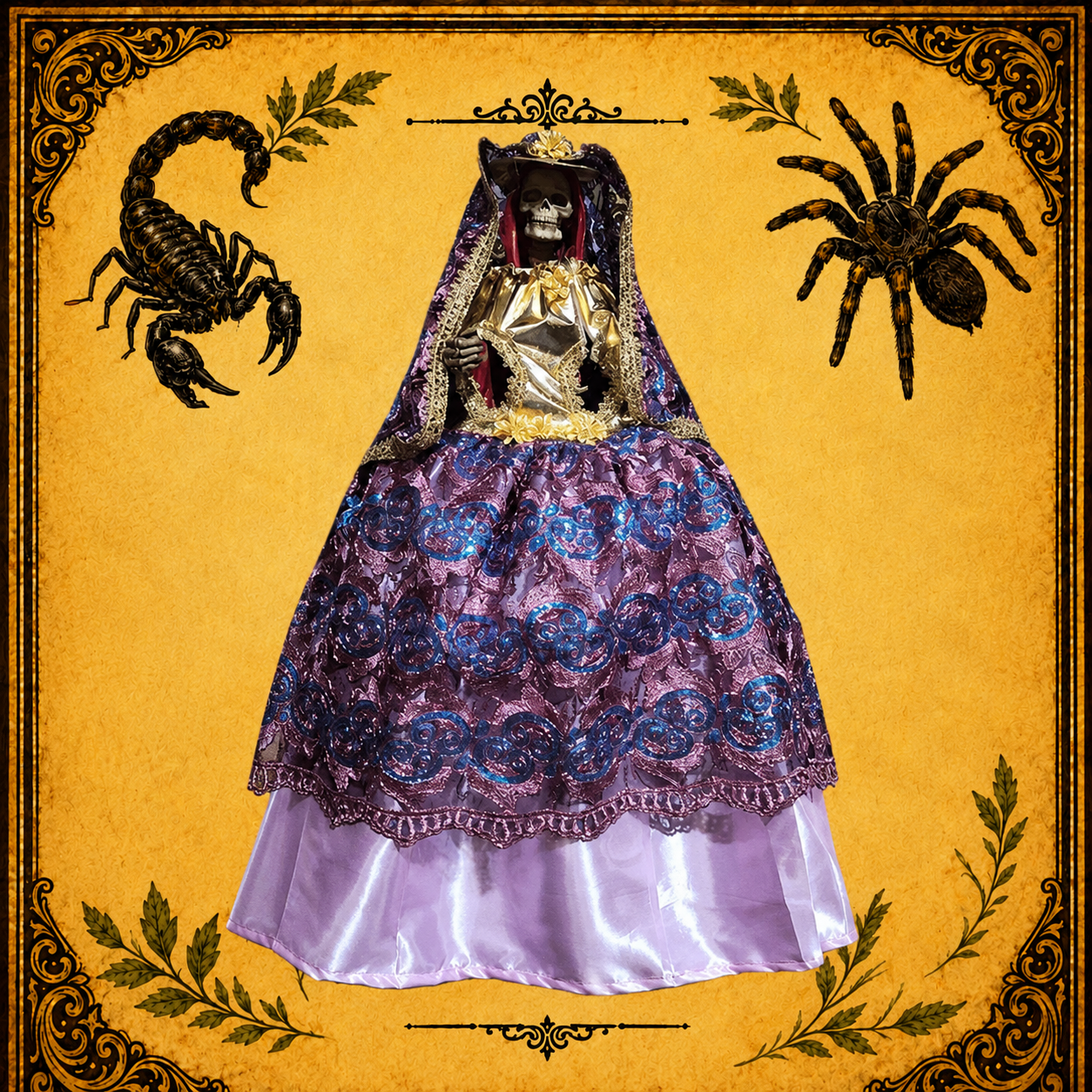 Vestido Santa Muerte Lila