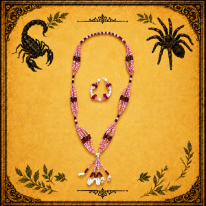 Collar Shango Rojo Blanco