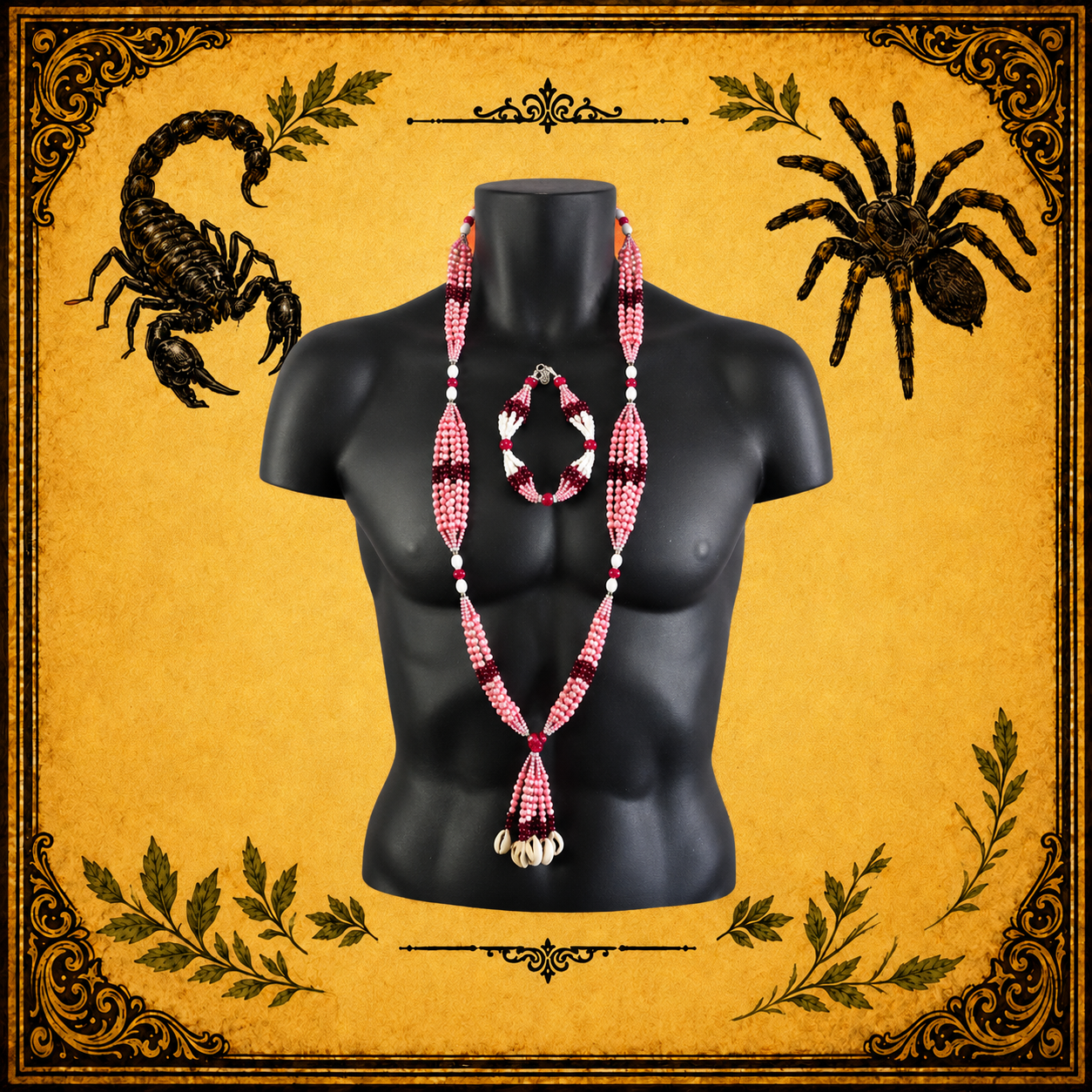 Collar Shango Rojo Blanco