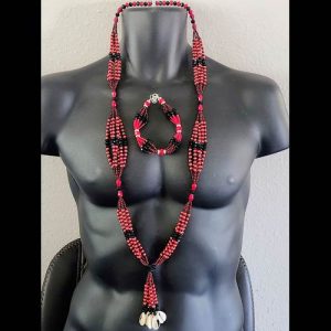 Juego Ritual de Eleguá Rojo y Negro con Ilé - producto esotérico Santería mayoreo Houston Texas