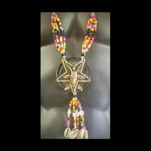 Collar Ritual Multicolor Pentagrama Caracoles protección poder Santería mayoreo Houston