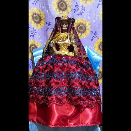 Vestido Santa Muerte Morado - figura Santa Muerte religiosa mayoreo Houston Texas