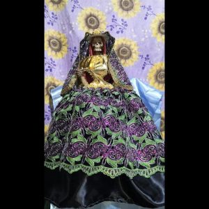 Vestido Santa Muerte Verde - figura Santa Muerte religiosa mayoreo Houston Texas