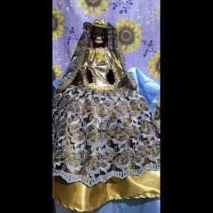 Vestido Santa Muerte Dorado - figura Santa Muerte religiosa mayoreo Houston Texas