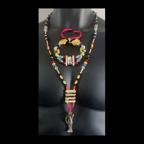 Collar Yemayá Azul Blanco - collar Elekes Orisha Yoruba mayoreo Houston Texas
