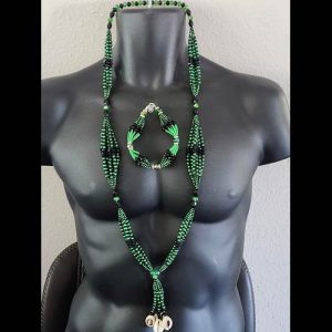 Juego Ritual de Ogún Verde y Negro con Ilé - producto esotérico Santería mayoreo Houston Texas