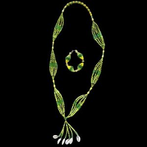 Juego Ritual de Orula Verde y Amarillo con Ilé - figura Orisha Yoruba sagrada mayoreo Houston Texas