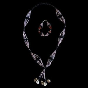 Collar San Lázaro Rosa Negro - collar Elekes Orisha Yoruba mayoreo Houston Texas