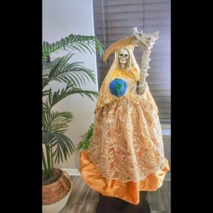 Santa Muerte Dragón Amarilla - figura Santa Muerte religiosa mayoreo Houston Texas