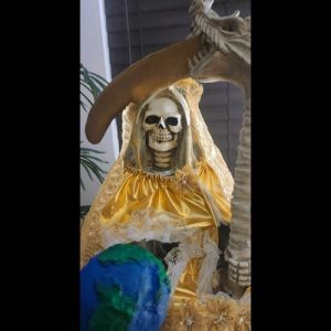 Santa Muerte Dragón Vestida - figura Santa Muerte religiosa mayoreo Houston Texas