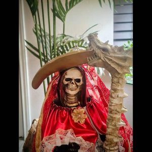 Santa Muerte Dragón Roja - figura Santa Muerte religiosa mayoreo Houston Texas