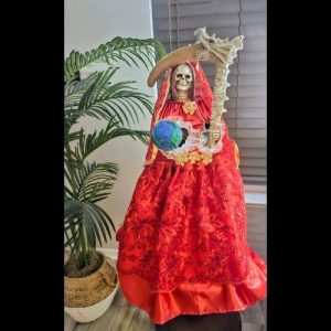 Santa Muerte Dragón Roja - figura Santa Muerte religiosa mayoreo Houston Texas
