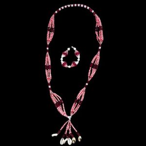Collar Shango Rojo Blanco - collar Elekes Orisha Yoruba mayoreo Houston Texas