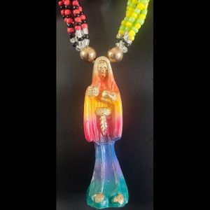 Collar Santa Muerte Multicolor - collar Elekes Orisha Yoruba mayoreo Houston Texas