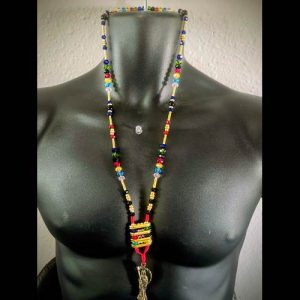 Collar Santa Muerte Dorado - collar Elekes Orisha Yoruba mayoreo Houston Texas