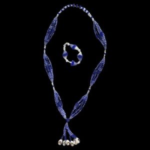 Collar Yemayá Azul Blanco - collar Elekes Orisha Yoruba mayoreo Houston Texas