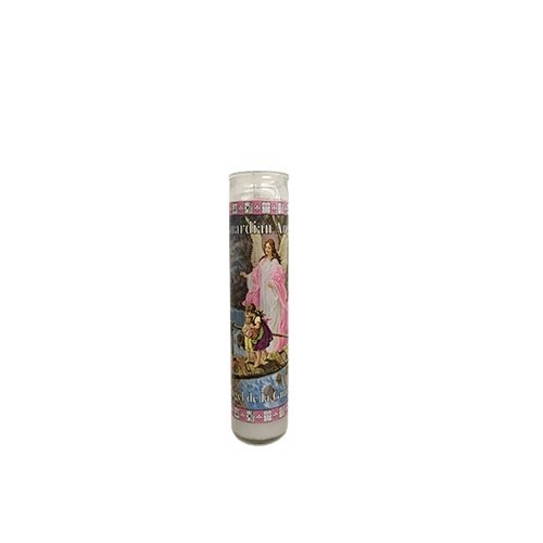 Velón Ángel de la Guarda Blanca - velas religiosas protección Santería mayoreo Houston