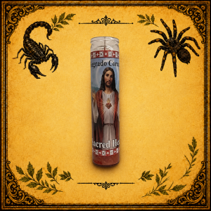 Vela sagrado corazón de Jesús Rojo