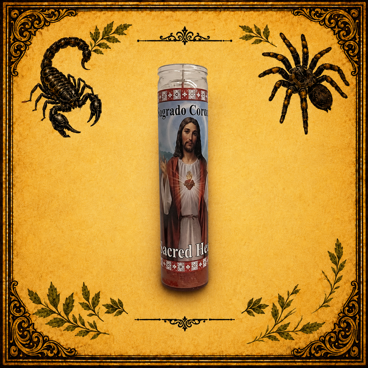 Vela sagrado corazón de Jesús Rojo