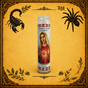 Vela sagrado corazón de maria Blanca