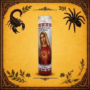 Vela sagrado corazón de maria Roja