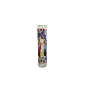 Velón Divina Misericordia Blanca - velas religiosas perdón Santería mayoreo Houston
