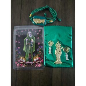 Kit de protección Santa Muerte Verde - artículos esotéricos mayoreo Santería Houston TX