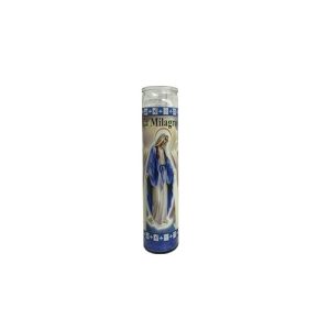 Velón La Milagrosa Azul - velas religiosas Virgen Milagrosa mayoreo Houston TX