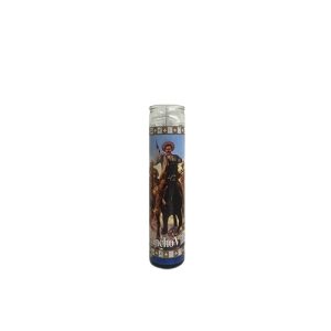 Velón Pancho Villa Azul - velas esotéricas Santería mayoreo Houston Texas