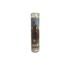 Velón Pancho Villa Blanco - velas esotéricas protección Santería mayoreo Houston