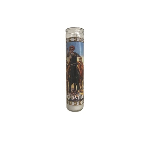 Velón Pancho Villa Blanco - velas esotéricas protección Santería mayoreo Houston