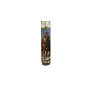Velón Pancho Villa Verde - velas esotéricas Santería mayoreo Houston Texas