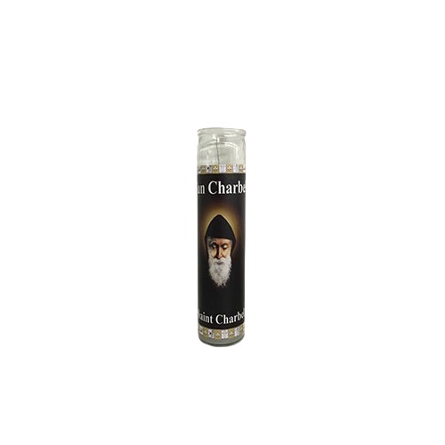 Velón San Charbel Blanca - velas religiosas Santería mayoreo Houston Texas