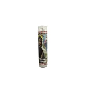Velón San Ignacio de Loyola Blanca - velas religiosas Santería mayoreo Houston