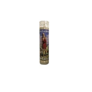 Velón San Lázaro Blanco - velas religiosas Santería salud mayoreo Houston Texas