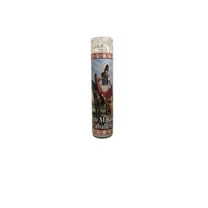 Velón San Martín Caballero Blanco - velas religiosas prosperidad mayoreo Houston TX
