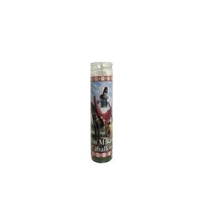 Velón San Martín Caballero Verde - velas religiosas prosperidad negocios mayoreo Houston
