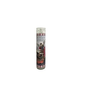 Velón San Miguel Arcángel Blanca - velas religiosas protección mayoreo Houston