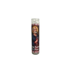 Velón San Pedro Blanca - velas religiosas Santería mayoreo Houston Texas