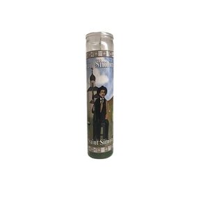 Velón San Simón Verde - velas religiosas Santería mayoreo Houston Texas