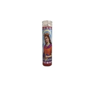 Velón Santa Bárbara Rojo - velas religiosas Santería Changó mayoreo Houston TX