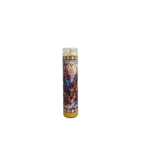 Velón Santísima Trinidad Amarilla - velas religiosas Santería mayoreo Houston TX