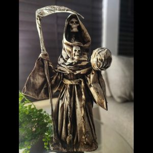 Santa Muerte Papel Maché color hueso - figuras religiosas Santería mayoreo Houston